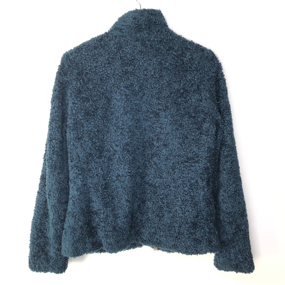 Pendleton Fuzzy Teddy Bear Plaid Sweater Jacket - Picture 4 of 6